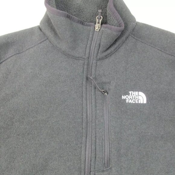 The North Face Sweatshirts Men Medium Black Fleece Long Sleeve Mock Neck 1/2 Zip - Picture 6 of 15
